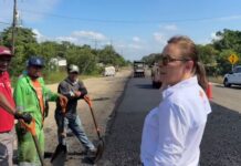 Rocío Nahle supervisa avances en obras carreteras del Papaloapan y Los Tuxtlas