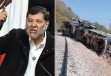Noroña califica de “vomitivas” las críticas de la oposición tras accidente del Tren Interoceánico