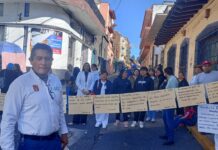 Trabajadores de Secretaría de Salud insisten en que dependencia se niega a pagarles