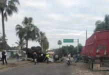 Cierre total en la carretera Córdoba–Entronque Boticaria por volcadura de tráiler