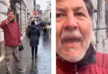 Fernández Noroña genera polémica por video en tienda de lujo en Roma