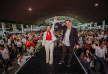 Álvarez Máynez acompaña toma de protesta de Bibiana Báez como alcaldesa de Puente Nacional