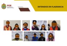 Fiscalía General del Estado detiene a 11 personas durante cateos realizados en diversos municipios