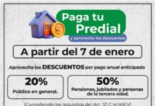 INICIA MIÉRCOLES 7 DE ENERO, EN BANDERILLA, PAGO DEL PREDIAL