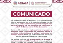 Oaxaca sugiere a sus habitantes evitar circular por las carreteras de Veracruz
