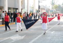 Desfile de escoltas en Veracruz fortalece el respeto a los símbolos patrios: SEV