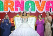 Gobernadora Rocío Nahle corona a Fernanda Pumar como Reina del Carnaval de Veracruz
