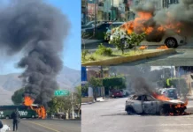 Reportan incendios de vehículos en carreteras y ciudades de 12 estados tras muerte de El Mencho
