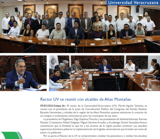 Alcaldes de Altas Montañas y Rector de la UV plantean creación de campus universitario en la región