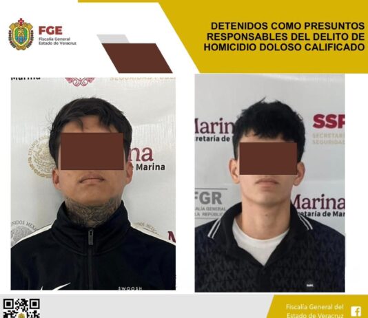Detenidos dos de los presuntos responsables de homicidio en Boca del Río