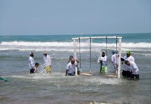 Atienden 3.5 kilómetros de litoral en Alvarado con brigadas de saneamiento