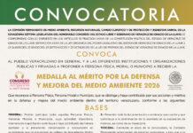 Emite Comisión convocatoria para entrega del Premio al Mérito Ambiental 2026