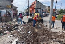 Realiza Ayuntamiento de Xalapa operativo de limpieza en la colonia Fraternidad Antorchista