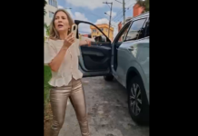 Diputada Ana Mirian Ferráez discute con motociclista tras percance vial en Xalapa