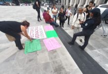 Trabajadores de Vectores protestan en Plaza Lerdo; exigen audiencia y solución a demandas laborales