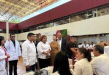 Realiza ISSSTE Veracruz feria de servicios en la SEV durante la Semana Nacional de Salud Pública 2026