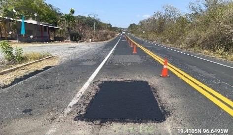 Atiende SICT Veracruz más de 6 mil baches en carrreteras libres de peaje