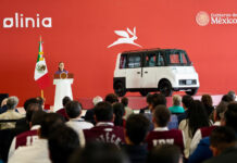 “Olinia es transformación y México está en transformación”: Claudia Sheinbaum presenta el vehículo eléctrico Olinia 1