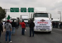 Acuerda la AMOTAC con SEGOB manifestarse sin cerrar las carreteras