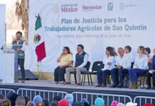 Informa Zoé Robledo acciones de gobierno en el Plan de Justicia para los Trabajadores Agrícolas de San Quintín