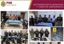 Como resultado de 38 cateos, 32 personas fueron detenidas en 32 municipios de Veracruz