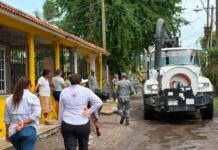 Activa Gobierno del Estado ayuda humanitaria y labores de limpieza por lluvias