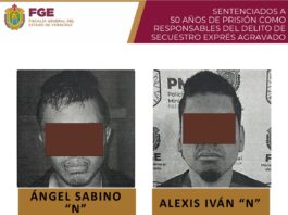 Condenan a dos responsables de secuestro exprés agravado a 50 años de prisión