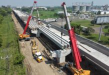 Distribuidor vial de acceso al puerto de Veracruz alcanza 80% de avance