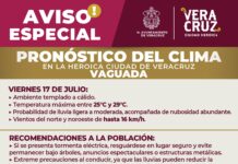 Mantiene Protección Civil municipal de Veracruz vigilancia permanente ante pronóstico de lluvias