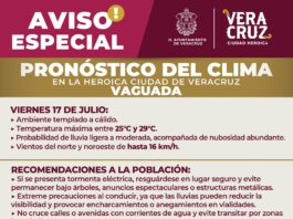 Mantiene Protección Civil municipal de Veracruz vigilancia permanente ante pronóstico de lluvias
