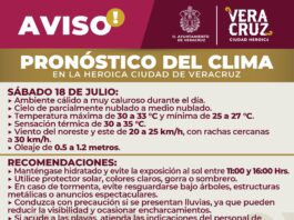 Exhorta Protección Civil municipal de Veracruz a la población prevenir afectaciones por altas temperaturas
