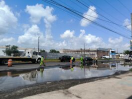 Interviene centro SICT Veracruz para retirar agua acumulada en la carretera federal 140 Xalapa-Veracruz