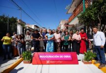Entrega Daniela Griego primera obra de pavimentación integral realizada con recursos federales