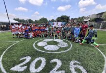Inaugura Pepe Arenas cancha de futbol 5 en la Unidad Deportiva de Álamo