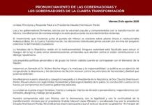Cierran filas los 23 gobernadores de la 4T con Sheinbaum; desaprueban decisión de Rocha Moya