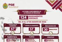 Policía Ministerial ejecuta 124 mandamientos judiciales en 30 municipios de Veracruz