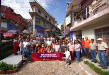 Inicia Ayuntamiento pavimentación en la colonia Emiliano Zapata; Daniela Griego cumple el compromiso