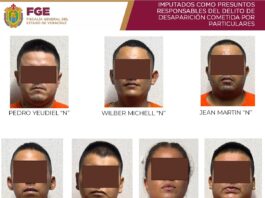 Siete presuntos integrantes de grupo delincuencial a prisión preventiva por desaparición de servidora pública en Poza Rica