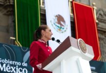 “México no se doblega, no se arrodilla y nunca se vende”, reitera Sheinbaum