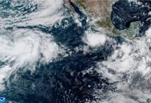 Huracán Polo se mantiene en categoría 5 y comienza a alejarse de las costas mexicanas