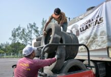 Exitoso acopio de neumáticos realiza el Ayuntamiento de Veracruz en Reino Mágico