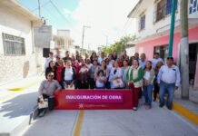 Autoridades municipales inauguran obra de pavimentación integral y ponen en marcha una más
